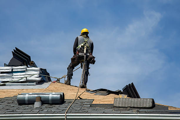 Professional Gutter Installation technician working in Methuen, MA